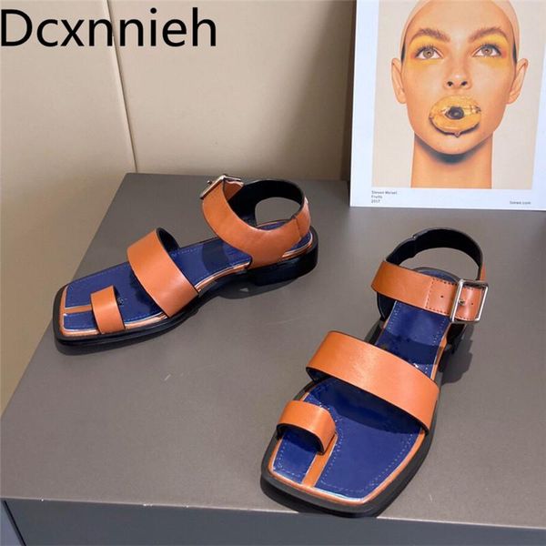 

sandals purple orange split toe women straps gladiator sandal cool beach shoes woman sandalias mujer flats shoe 2021, Black