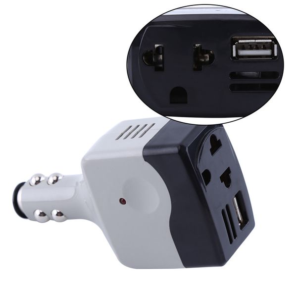

dc 12v/24v to ac 220v auto car power converter inverter adapter charger with usb charge free