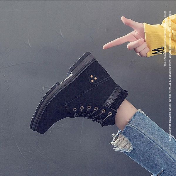 

boots fujin winter arrival women shoes warm fur plush snow woman ankle 2021 heels, Black