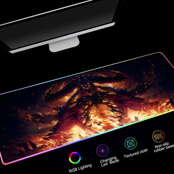 

mouse pads & wrist rests 90x40cm cool gaming pad rgb gamer computer mousepad backlit mause large xl desk keyboard led mice carpet