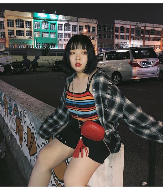 

women's tanks & camis overtime rainbow striped knitted camisole, White