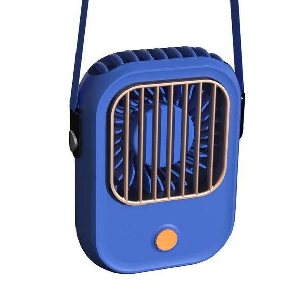 

wearable hanging neck fan, 1500mah usb rechargeable personal pocket fan mini desk hands-for outdoor-blue electric fans