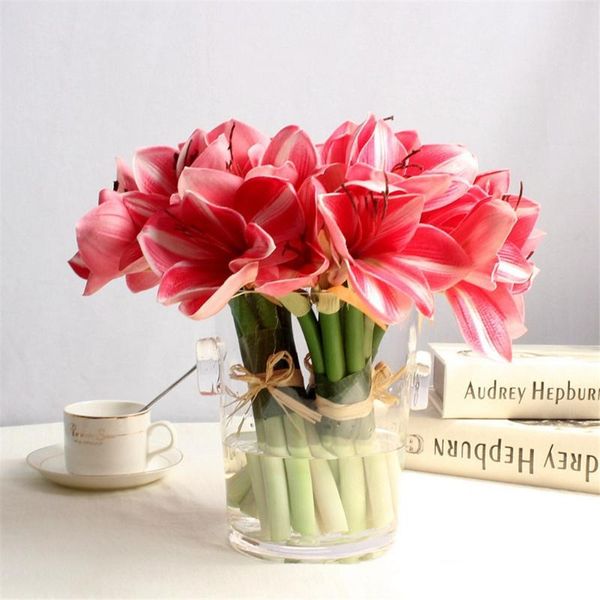 

decorative flowers & wreaths artificial flower bundle simulation floral decoration wedding centerpiece home office pu fake