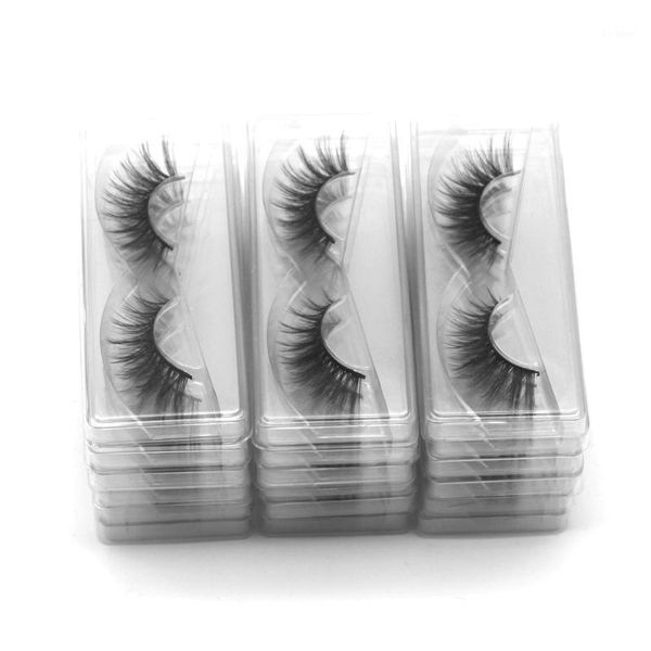 

damepapil wholesale lots 3d faux mink lashes bulk natural length 12-20mm full strip beauty makeup hand made false eyelash bulk1