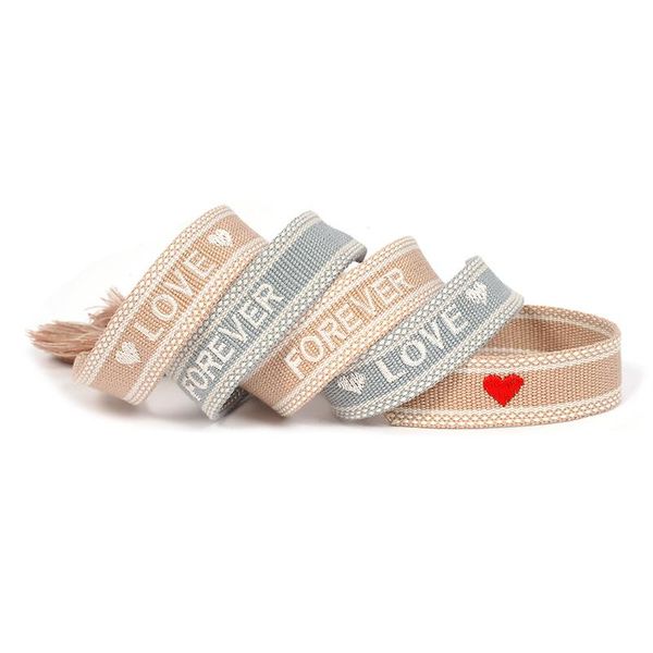 

charm bracelets forever love friendship woven arm stacked bracelet fashion jewelry gift for mom sis couples, Golden;silver
