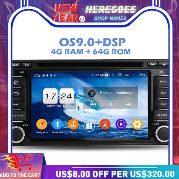 

player ips dsp android 9.0 4gb 64gb rom 8core car dvd wifi bluetooth4.2 radio gps map for forester impreza 2008-2011