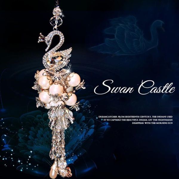 

interior decorations car pendants high-end swan crystal ornaments