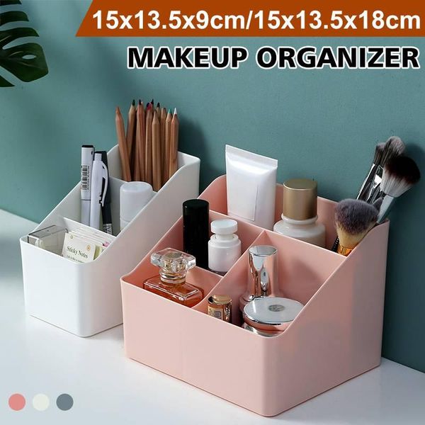 

storage boxes & bins 3/4 grid large capacity deskmakeup organizer brush jewelry box cosmetic stand drawer