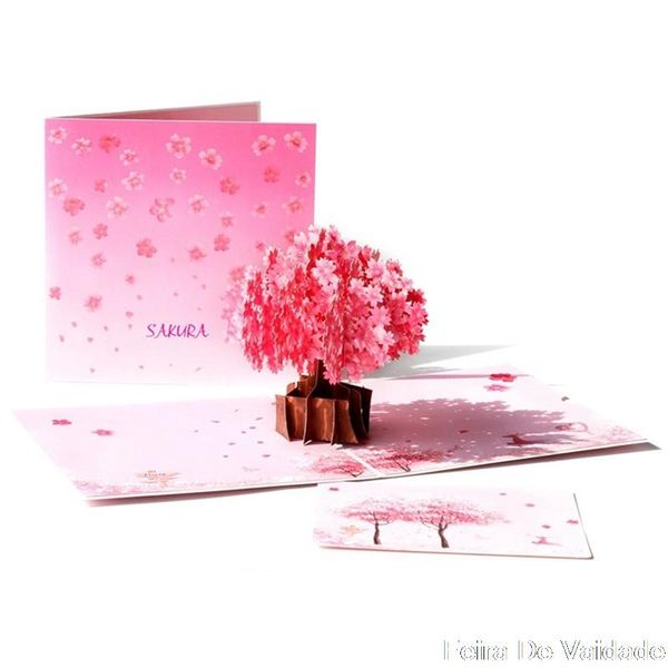 

greeting cards happy mothers day 3d sakura birhtday gift up card for wedding invitation mariage thank you