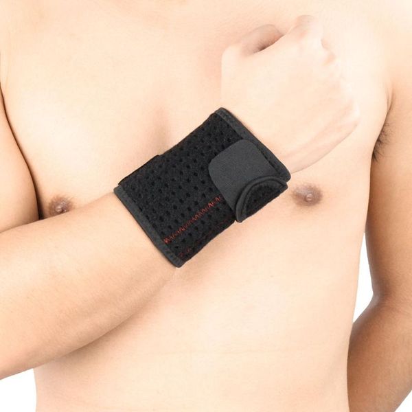 

wrist support 1pcs hand wraps strap weight lifting wristband crossfit powerlifting bodybuilding breathable train, Black;red