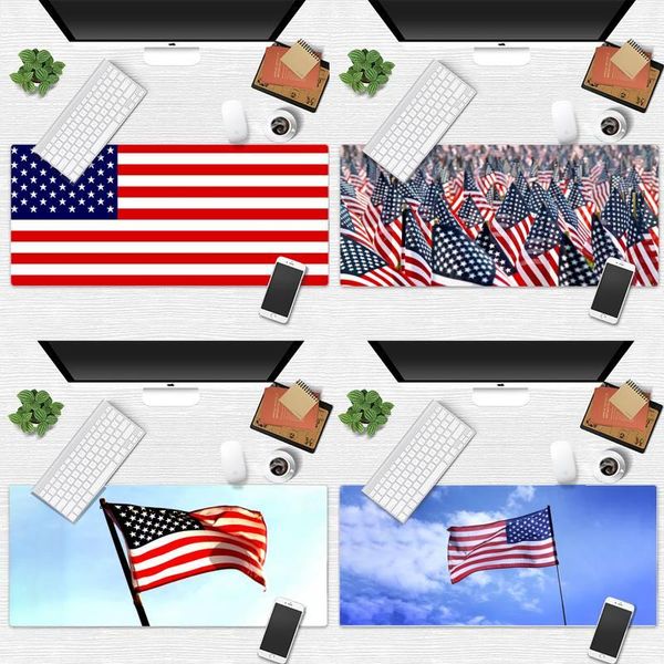

mouse pads & wrist rests american flag customized lapgaming pad game office work mat x xl non-slip cushion
