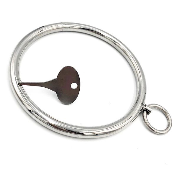 O-Ring Collare Bdsm in acciaio inossidabile Giochi per adulti Giocattoli sexy Per coppie Schiavo in metallo Bondage Restrizioni Strumenti fetish