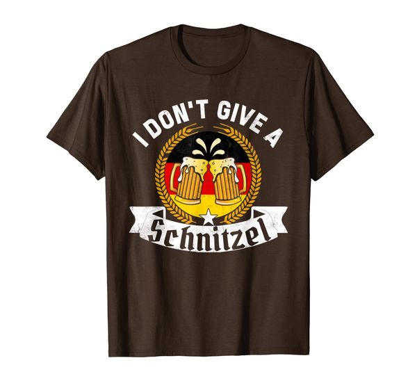 

i don't give a schnitzel oktoberfest german beer t shirt, White;black
