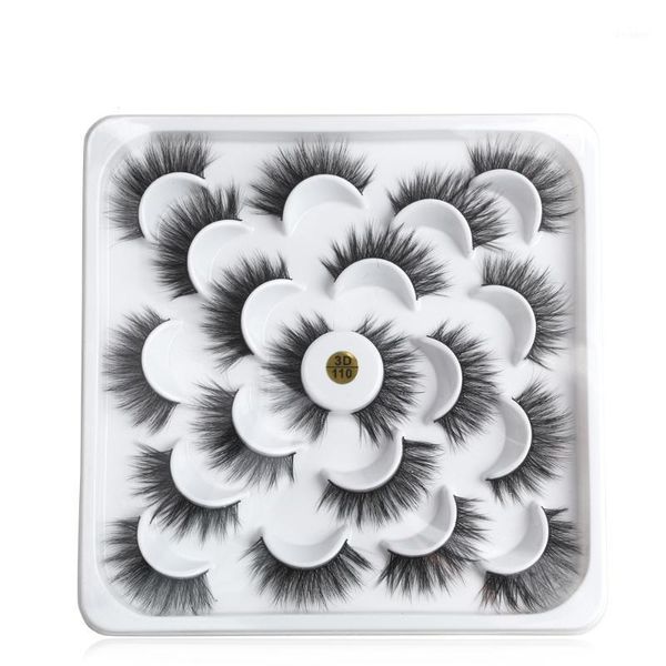 

pairs lotus plate false eyelashes fake lashes long makeup 3d mink eyelash extension for beauty handmade1