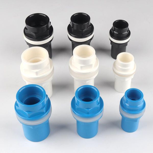 

watering equipments 1pc 20/25/32mm pvc joints fish tank aquarium water supply pipe fittings white/blue/black straight connector