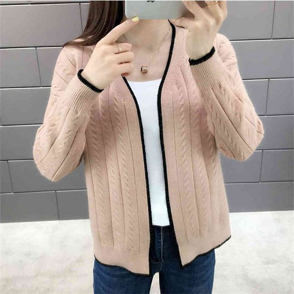 

women's knits & tees fashion cardigan knitted sweater spring autumn long sleeve casual knit cardigans loose jacket h40z, White