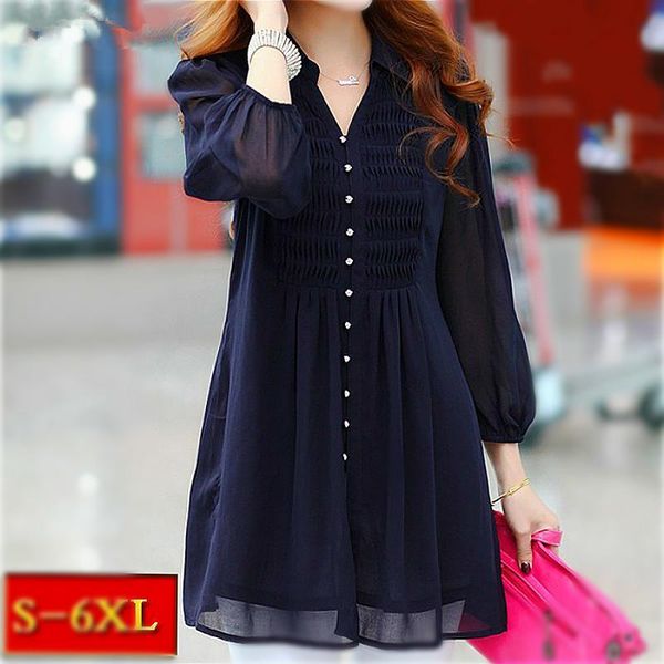 

tunics women tunic ruffle blouse 6xl plus size lace womens clothing shirt long sleeve shirts 5xl blusas feminina ver o 2021 women's bl, White