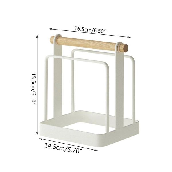 

hooks & rails simple design double-side pot lid holder durable cutting board rack kitchen organizer anti-slip shelf household dropship