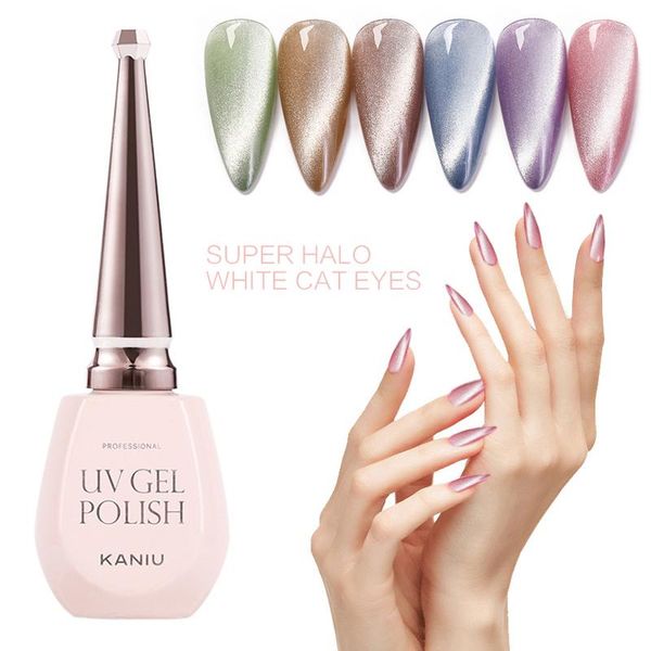 

colors cat's eye nail polish glue ice diy lasting through art gel beauty tslm1, Red;pink