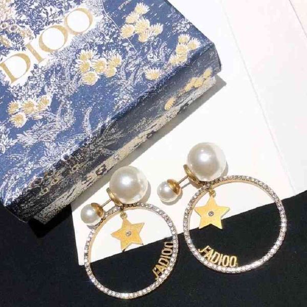 

factory specials aa designer earrings 2021 new letter pearl fashion personality net red earrings 87ah, Golden