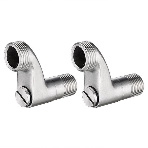 

stainless steel faucet elbow shower water mixing valve lengthened eccentric foot adjustable flow joint fittings bathroom sets