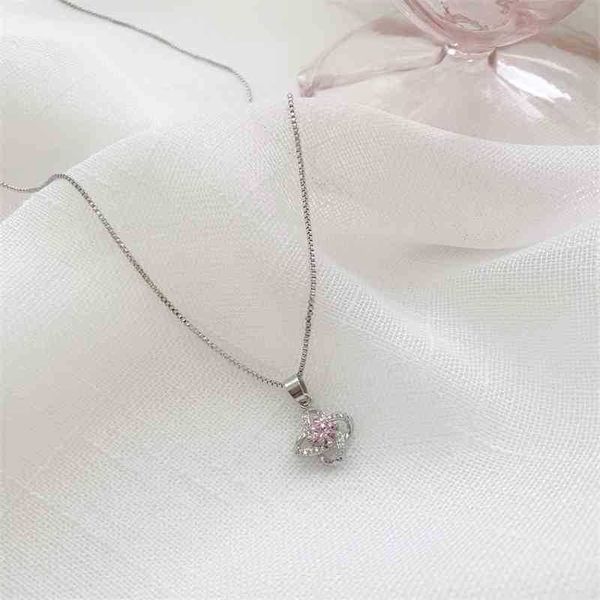 

brand new four leaf clover necklace women's clavicle chain cool wind simple temperament niche design forest department high-level sense, Black