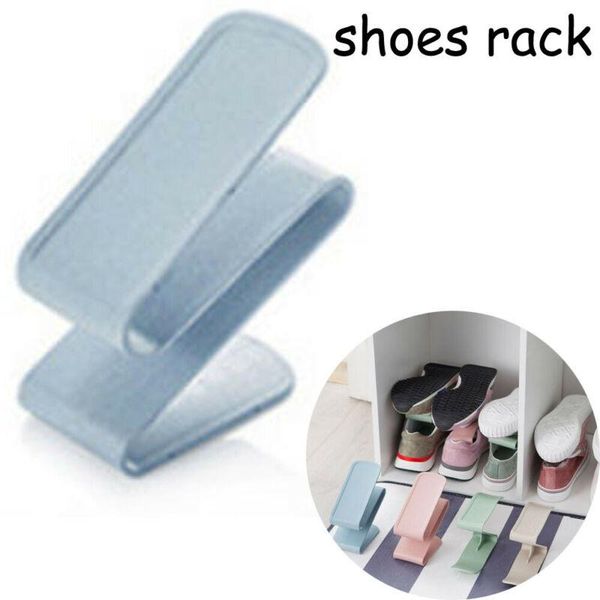 

clothing & wardrobe storage blue portable display rack organizer shoes space-saving plastic shoe gifts