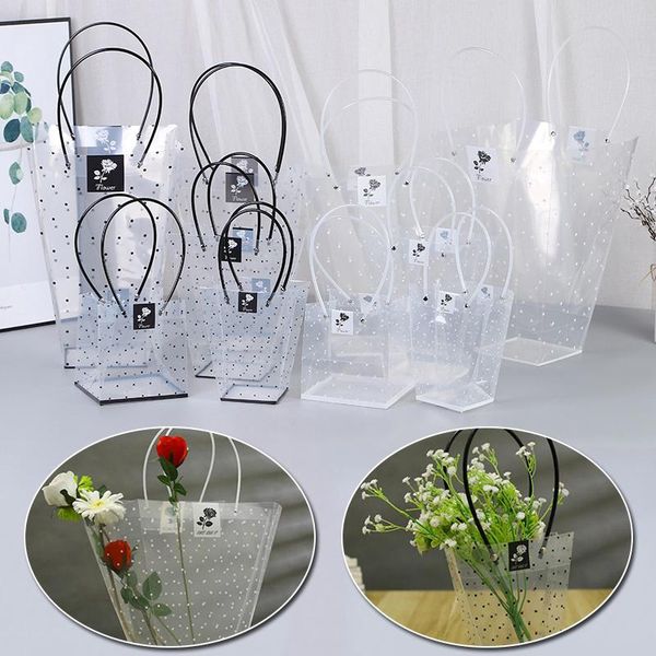 

transparent gift boxes flowers bag packaging handbags waterproof creative bouquets flower box decoration wrap