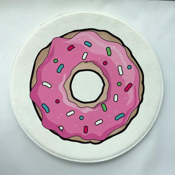 

creative donuts round carpet soft thick anti-slip water-absorption for living room bed bedside decoration mat baby game rug carpets