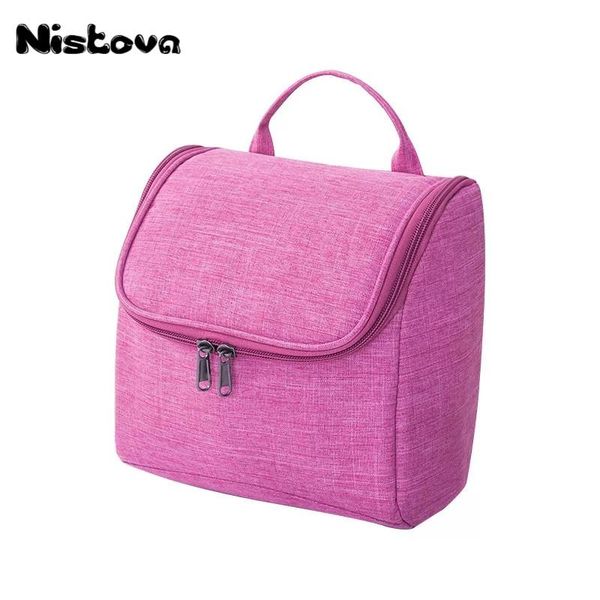 

oxford cloth waterproof cosmetic bag portable travel large capacity solid color simple wash bags & cases