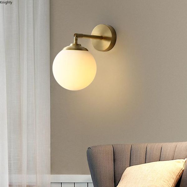 

wall lamp nordic led glass ball loft corridor sconces lighting light fixtures bedside mirror kitchen l