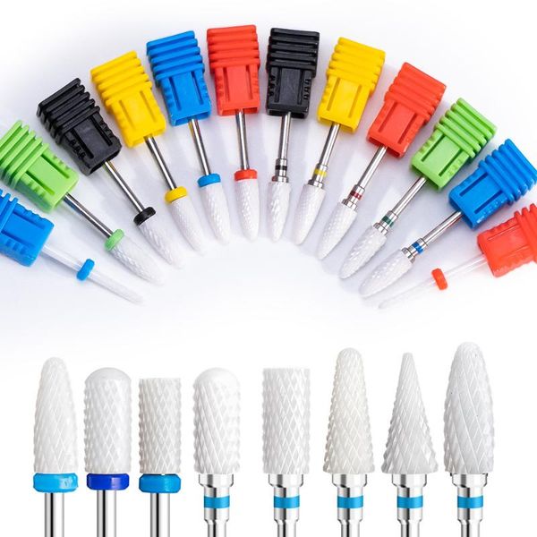 

nail art kits 5pcs ceramic drill bit set electric manicure kit for milling cutter files buffer equipment accessory