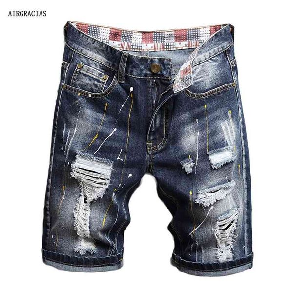 Airgracias kommen Shorts Männer Jeans Markenkleidung Retro Nostalgie Denim Bermuda Short für Mann Blue Jean Größe 28-40 210716