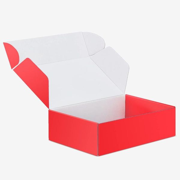

packing boxes packapro 4x8x2 inch cardboard corrugated mailer red 25 pack for small business mailing,packaging