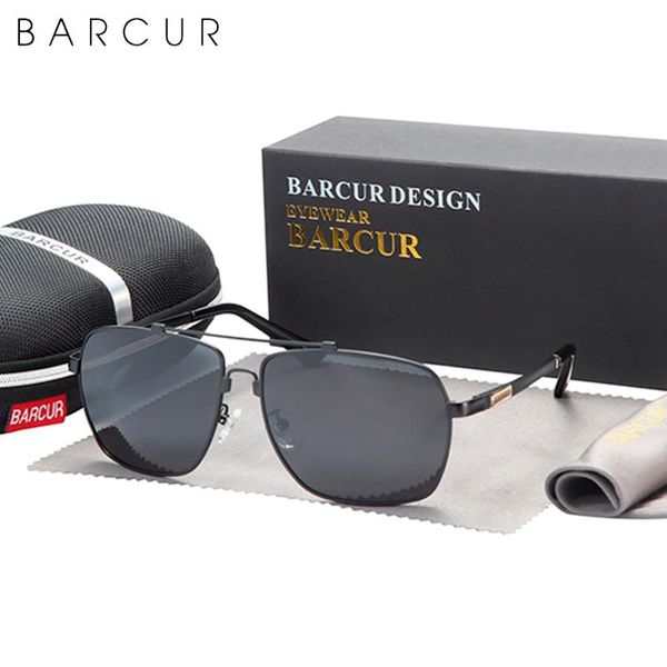 

sunglasses barcur stylish titanium alloy frame polarized men sun glasses women pilot eyewear mirror shades uv400 protection, White;black