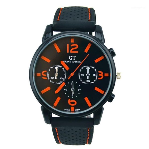 

wristwatches fashion rubber sport cool quartz hours wrist analog watch mens watches erkek saat creative men relogio #c, Slivery;brown