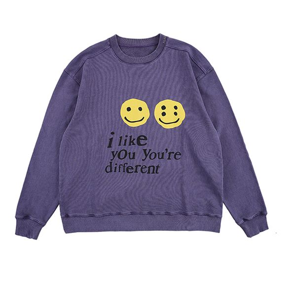 

men's hoodies & sweatshirts kanye west men's and women's hoodies, smiley face sweaters, hip hop casual purple, cpfm, xyz, bra, Black