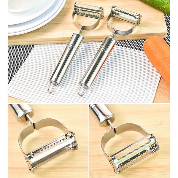 Utensili da cucina Utensili in acciaio inox Pelapatate Multifunzione Patate Cetriolo Carota Grattugia Frutta Verdura Trituratore Affettatrice Taglierina