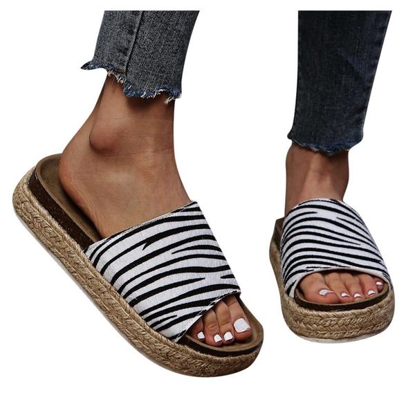 

slippers summer flat sandals 2021 leopard print women sandal shoes casual peep toe black platform plus size for winter