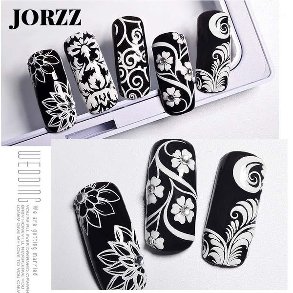 

sheet nail stickers various styles of white decals art design manicure tools1, Black