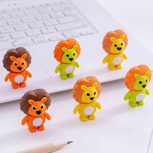 

zhongku 5195 cute little lion creative eraser pencil cartoon
