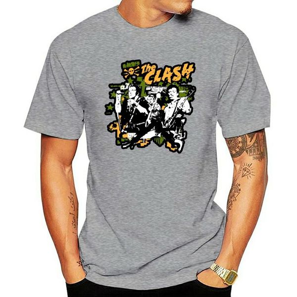 

men's t-shirts the clash - group po band t-shirt, White;black
