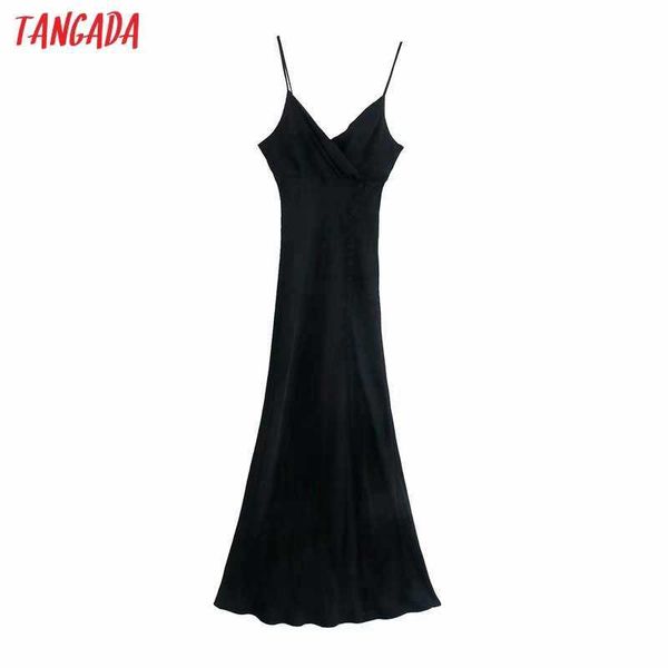 

tangada fashion women black long dress sleeveless backless female elegant maxi dress 4n47 210609, Black;gray