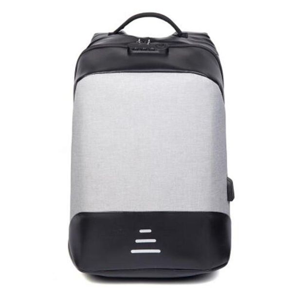

backpack men 2021 lapschool bags for teenagers travel anti theft password lock usb charge 15.6 inch solid