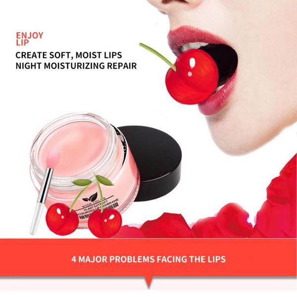 

lip balm wish color 005 cherry mask moisturizing exfoliating smooth fine lines brighten cream nourishing w1