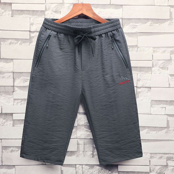 

shorts summer ice silk capris men's casual thin loose shorts middle aged sports underpants, White;black