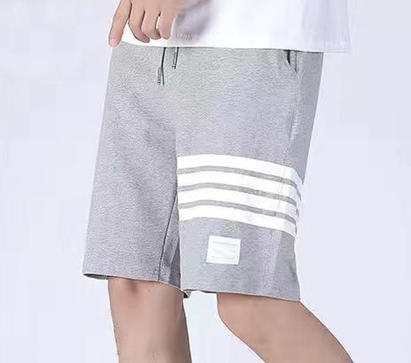 

mens shorts summer designers trousers brown motion pants casual sports 2022 thom fashion quick drying men beach pants black and white m-5xl, White;black
