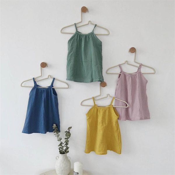 

girl's dresses soft breathable girls dress summer linen cotton sleeveless kids sling for clothing toddler boho clothes vestidos, Red;yellow