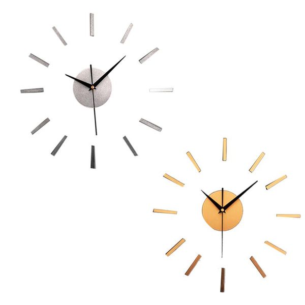 

wall clocks modern diy interior roman clock 3d sticker home mirror effect stickers