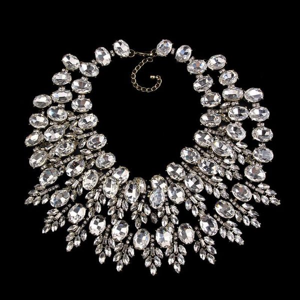 

chains princesslove european and american big-name metallic alloy diamond multi-storey full neck chain diy short clavicle, Silver